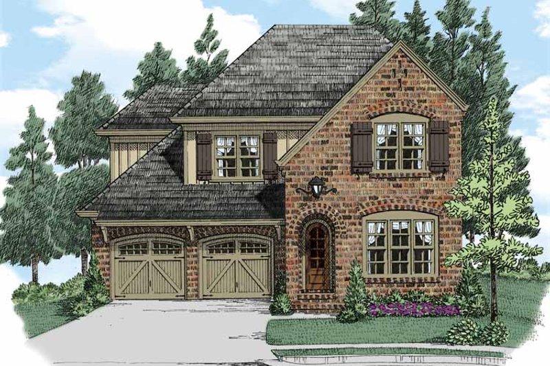 Home Plan - Exterior - Front Elevation 3 for European House Plan #927-506 - 4 bed, 3.5 bath