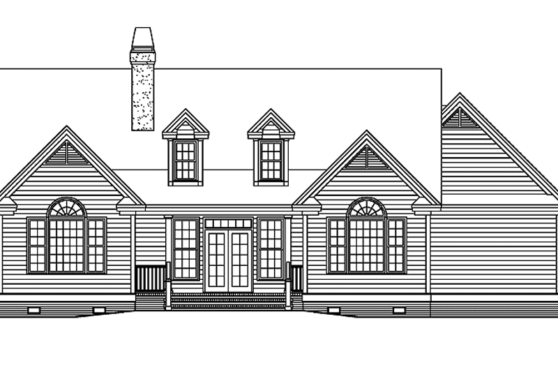 Home Plan - Exterior - Rear Elevation for Traditional House Plan #929-677 - 3 bed, 2 bath