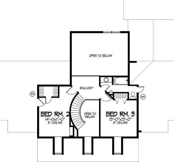 Architectural House Design - Country Floor Plan - Upper Floor Plan #320-1476