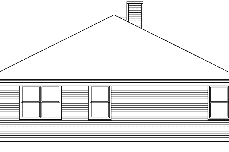 Architectural House Design - Exterior - Rear Elevation for Ranch House Plan #84-664 - 3 bed, 2 bath
