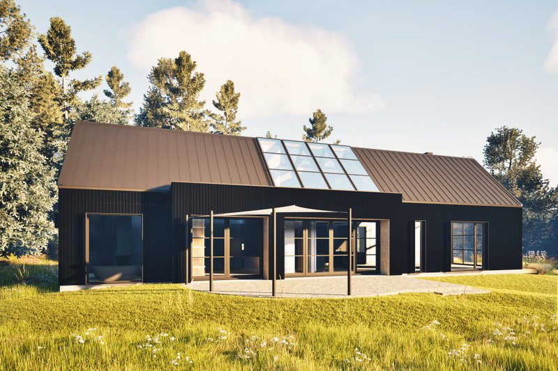 Home Plan - Exterior - Rear Elevation for Cabin House Plan #80-227 - 1 bed, 1.5 bath
