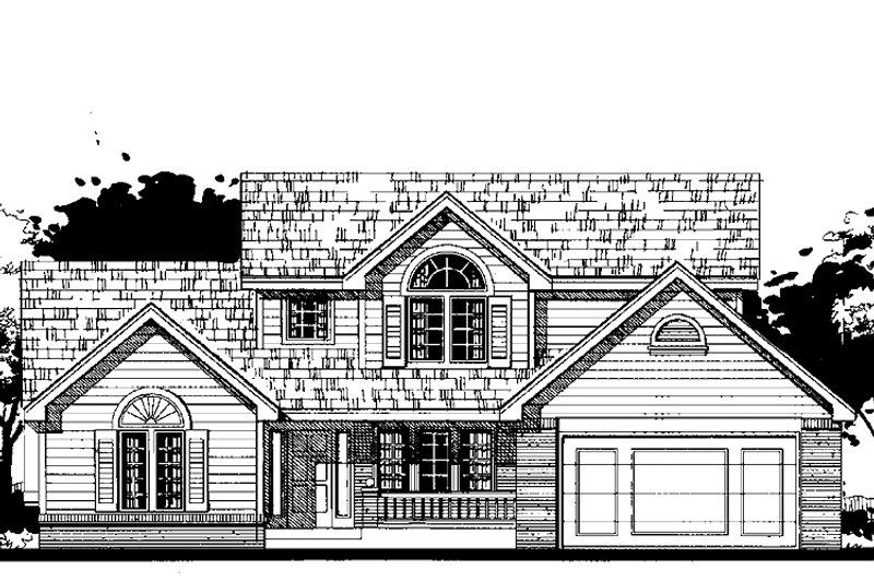 Home Plan - Exterior - Front Elevation 3 for Country House Plan #300-139 - 3 bed, 2.5 bath