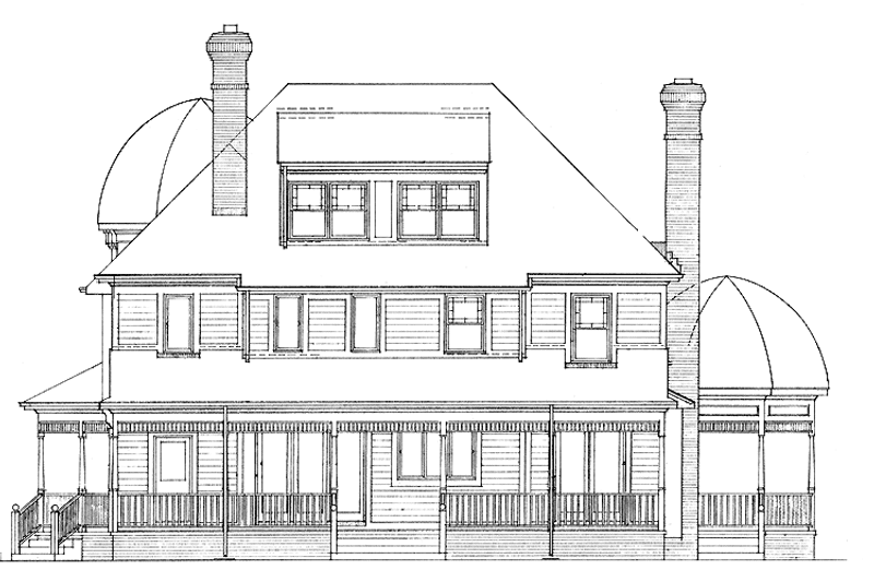 Dream House Plan - Exterior - Rear Elevation for Victorian House Plan #72-894 - 4 bed, 3.5 bath
