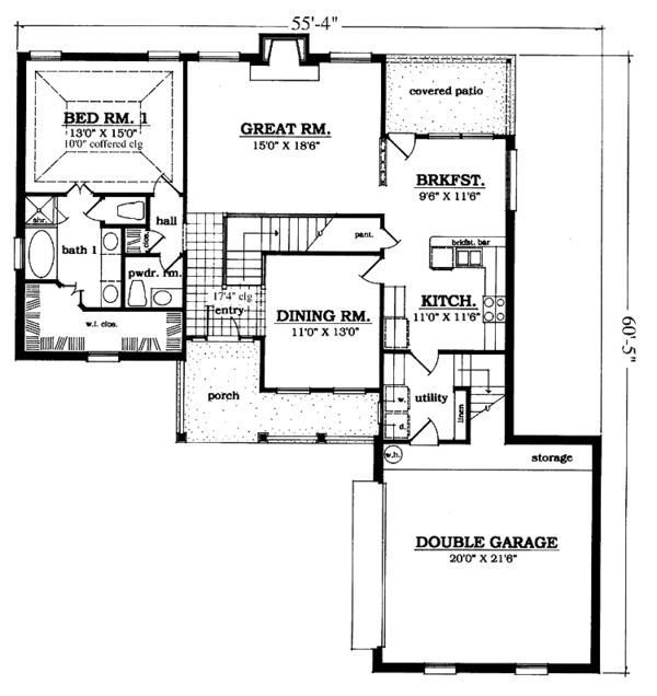 Dream House Plan - Country Floor Plan - Main Floor Plan #42-629