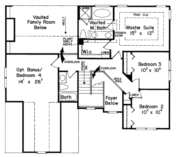 Architectural House Design - Mediterranean Floor Plan - Upper Floor Plan #927-228
