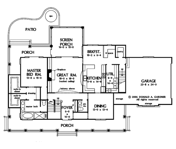 Architectural House Design - Country Floor Plan - Main Floor Plan #929-806