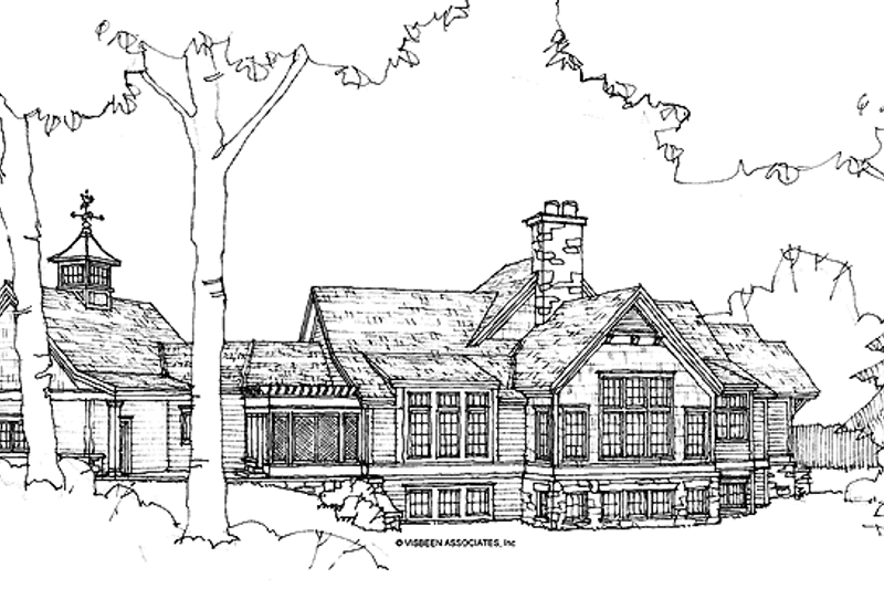 House Plan Design - Exterior - Rear Elevation for Country House Plan #928-73 - 4 bed, 4 bath