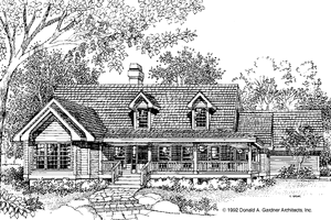 Country Exterior - Front Elevation Plan #929-157