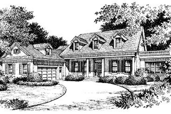 Exterior - Front Elevation for Colonial House Plan #417-414 - 5 bed, 3.5 bath