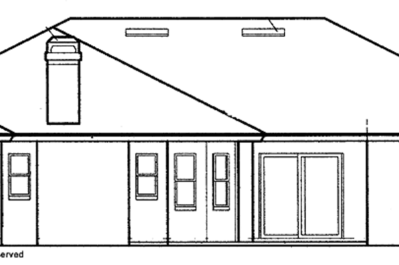 House Design - Exterior - Rear Elevation for Country House Plan #417-620 - 4 bed, 3 bath