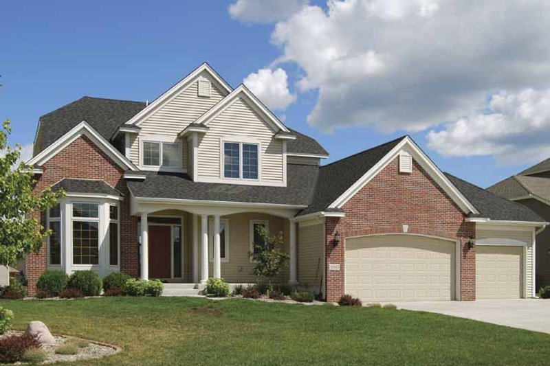 House Blueprint - Exterior - Front Elevation 3 for Country House Plan #320-999 - 3 bed, 2.5 bath