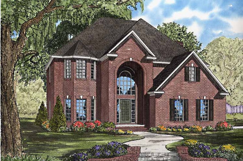 Architectural House Design - Traditional Exterior - Front Elevation Plan #17-3241