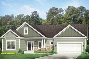 Ranch Exterior - Front Elevation Plan #1010-137