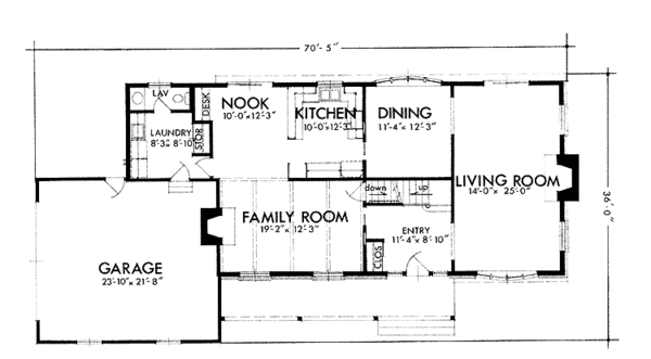 House Plan Design - Colonial Floor Plan - Main Floor Plan #320-1369
