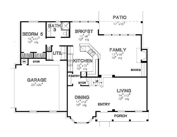 House Design - Country Floor Plan - Main Floor Plan #472-341