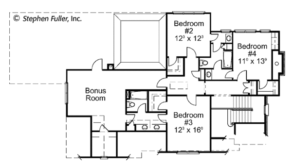 Dream House Plan - Country Floor Plan - Upper Floor Plan #429-386