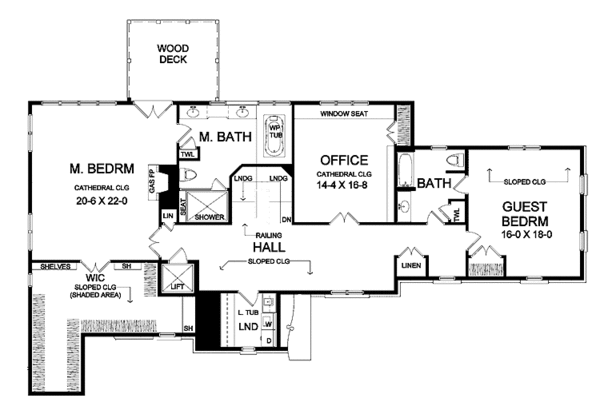 Architectural House Design - European Floor Plan - Upper Floor Plan #328-347