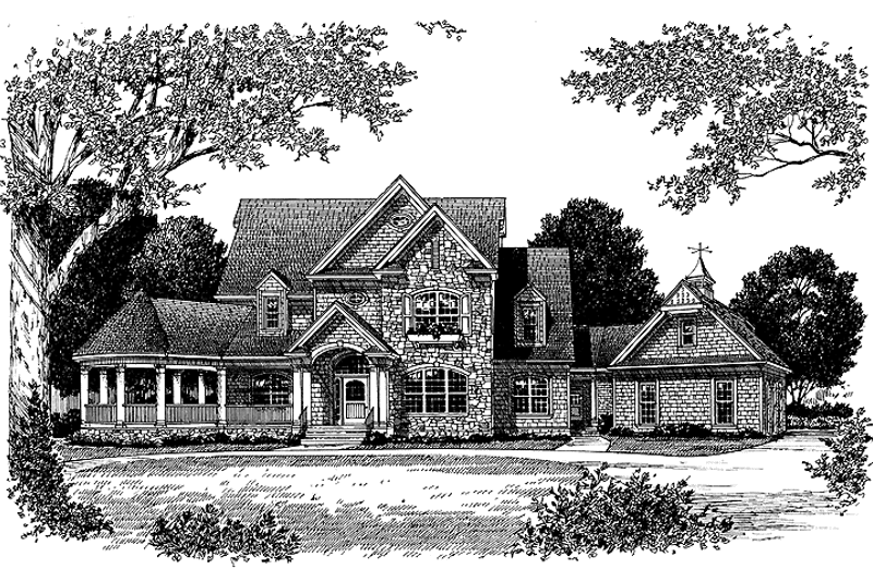 Architectural House Design - Exterior - Front Elevation 3 for Victorian House Plan #453-232 - 4 bed, 3.5 bath