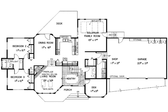 Floor Plan - Main Floor for Country House Plan #60-791 - 3 bed, 2.5 bath