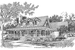 Country Exterior - Front Elevation Plan #929-136