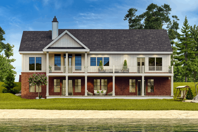 House Design - Exterior - Rear Elevation for Craftsman House Plan #119-457 - 3 bed, 2.5 bath