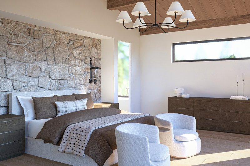 Home Plan - Interior - Master Bedroom 1 for Modern House Plan #455-814 - 1 bed, 1.5 bath