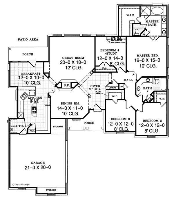 Dream House Plan - Traditional Floor Plan - Main Floor Plan #952-159