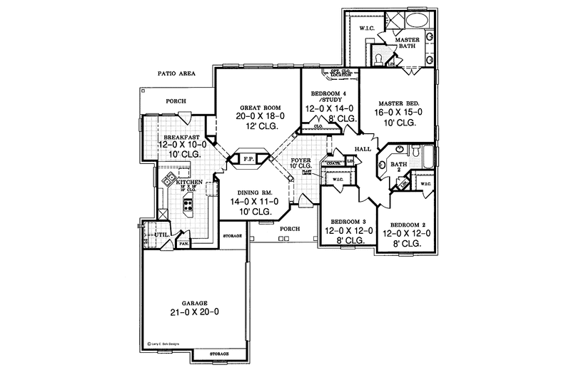 Home Plan - Floor Plan - Main Floor for Traditional House Plan #952-159 - 4 bed, 2 bath