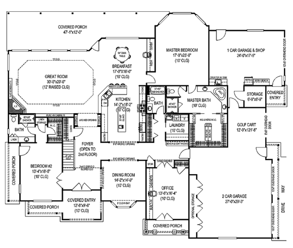 Architectural House Design - Contemporary Floor Plan - Main Floor Plan #11-280