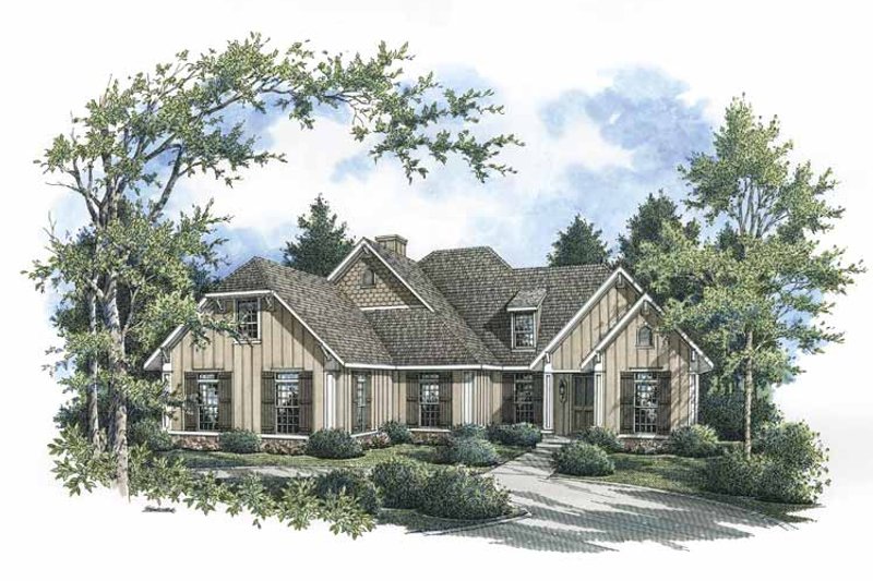 Home Plan - Exterior - Front Elevation 3 for Country House Plan #45-422 - 3 bed, 2.5 bath