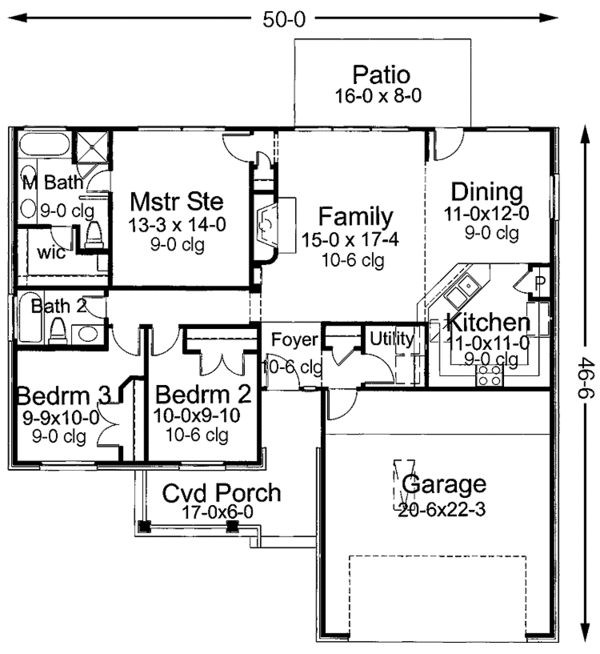 Home Plan - Country Floor Plan - Main Floor Plan #120-206