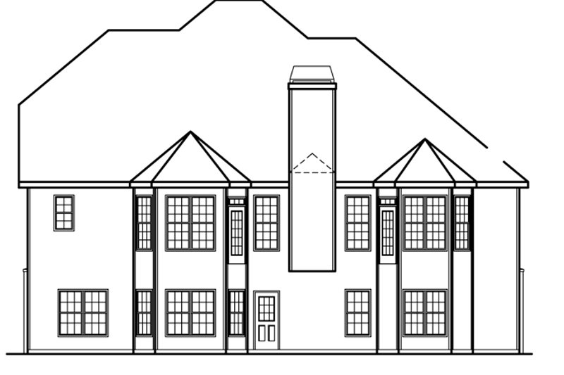 Home Plan - Exterior - Rear Elevation for Country House Plan #927-472 - 4 bed, 3.5 bath