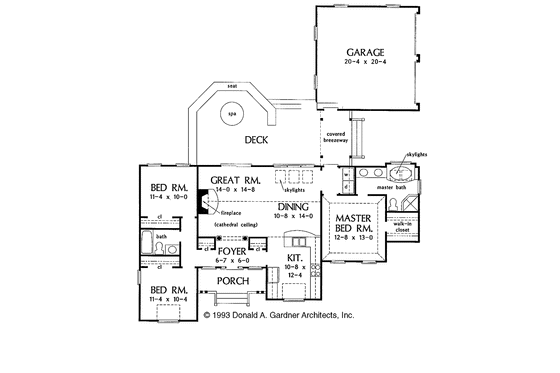 Floor Plan - Main Floor for Country House Plan #929-169 - 3 bed, 2 bath