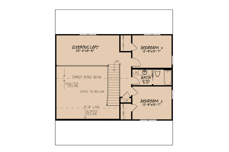 Architectural House Design - Floor Plan - Upper Floor for Country House Plan #923-90 - 3 bed, 2 bath