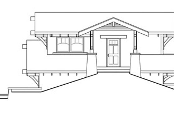 Exterior - Other Elevation 1 for Craftsman House Plan #124-650, 1 bath