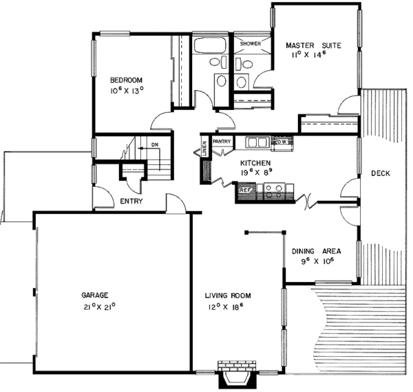 Home Plan - European Floor Plan - Main Floor Plan #60-903