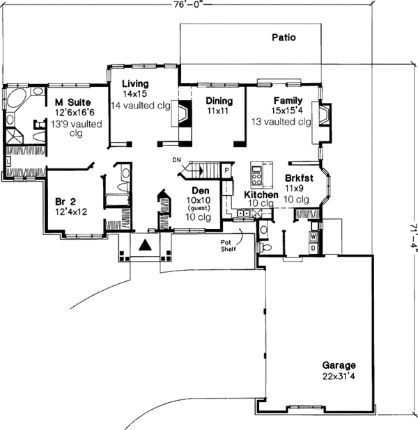Dream House Plan - European Floor Plan - Main Floor Plan #320-647