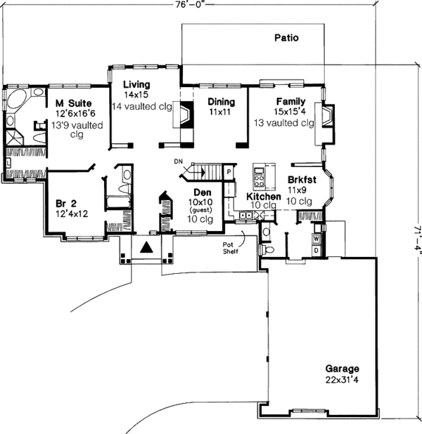Home Plan - European Floor Plan - Main Floor Plan #320-647