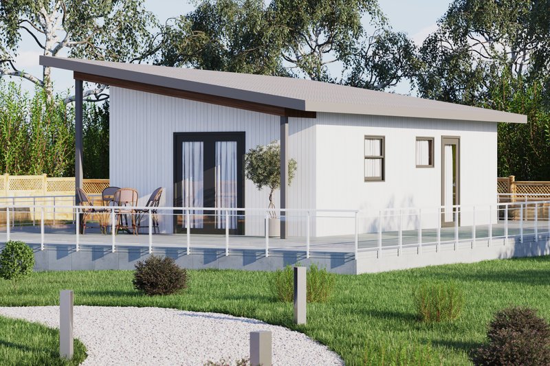 Modern Style House Plan - 1 Beds 1 Baths 499 Sq/Ft Plan #1106-72 Exterior