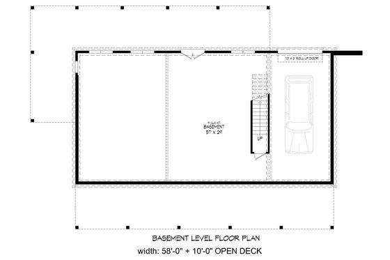 Floor Plan - Lower Floor for Country House Plan #932-576 - 2 bed, 2 bath