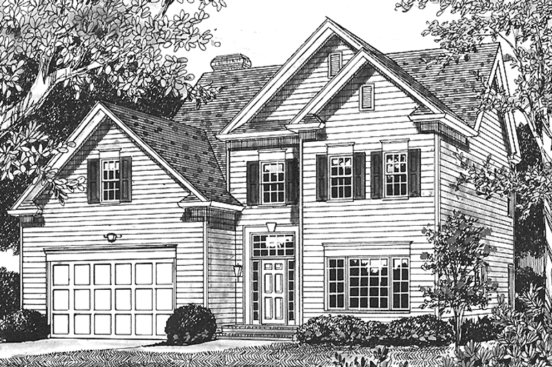 Home Plan - Exterior - Front Elevation 3 for Mediterranean House Plan #453-430 - 3 bed, 2.5 bath