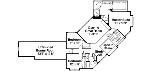 Home Plan - Craftsman Floor Plan - Upper Floor Plan #124-507