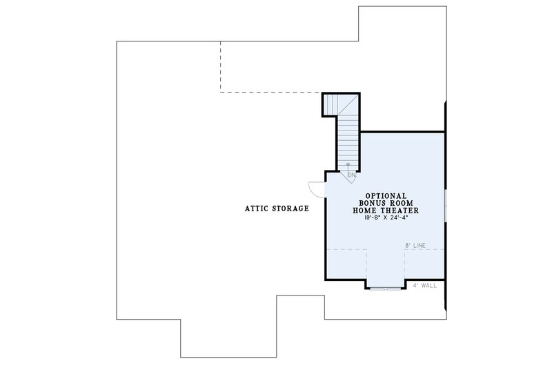 House Blueprint - Floor Plan - Upper Floor for Craftsman House Plan #17-2815 - 3 bed, 2 bath