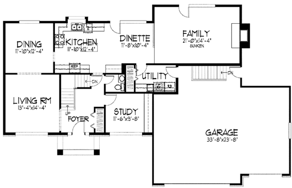 House Plan Design - European Floor Plan - Main Floor Plan #51-885