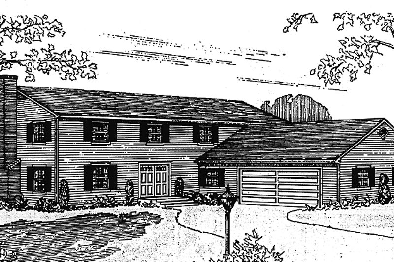 Architectural House Design - Colonial Exterior - Front Elevation Plan #320-1363
