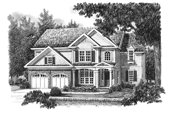 Exterior - Front Elevation 3 for Country House Plan #927-808 - 5 bed, 3 bath