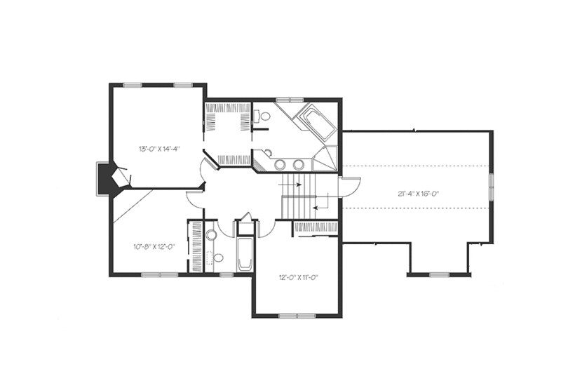 Dream House Plan - Floor Plan - Upper Floor for Traditional House Plan #23-2465 - 3 bed, 2.5 bath