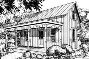Cottage Exterior - Front Elevation Plan #40-184