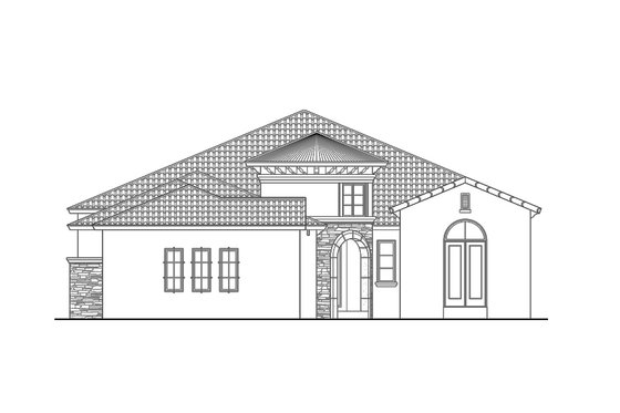 Exterior - Front Elevation 7 for Mediterranean House Plan #930-444 - 3 bed, 3.5 bath