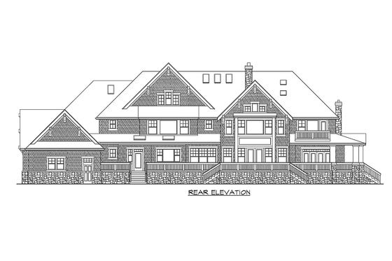 Exterior - Other Elevation 3 for Craftsman House Plan #132-185 - 4 bed, 6 bath